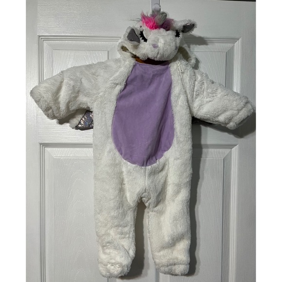 unbranded Other - Baby Unicorn Costume 0-6 Months White Purple Plush Halloween Cosplay